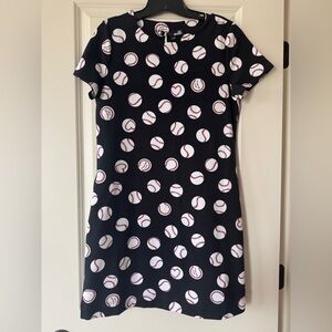 NWT! LOVE MOSCHINO Baseball Print Skater Dress